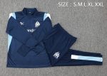 Olympique de Marseille 23-24 Half-Zip Jacket in Blue with White and Blue Shoulder - 图片 2