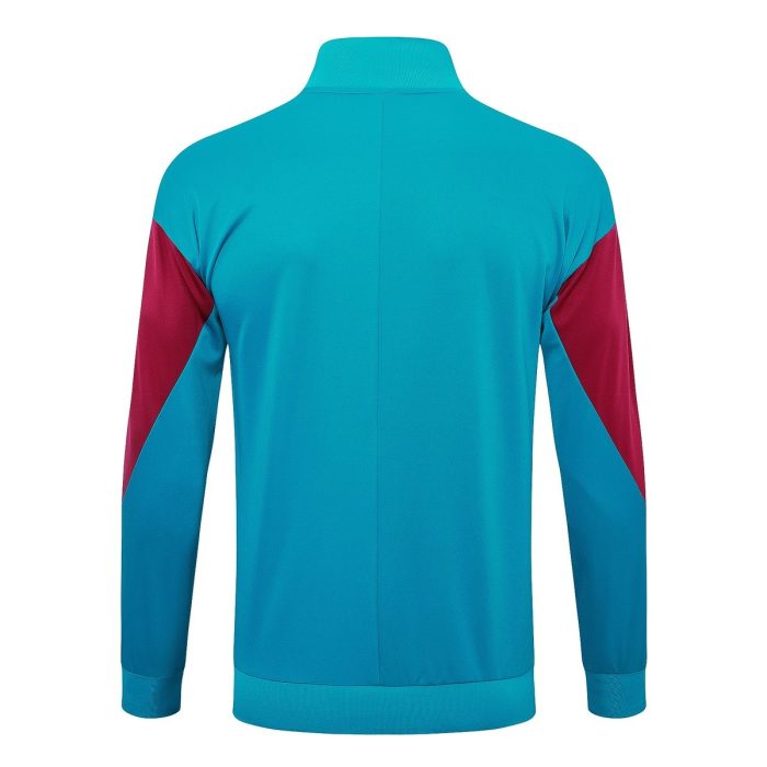 PSG 24/25 Long Zipper Jacket Lake Blue - 图片 7