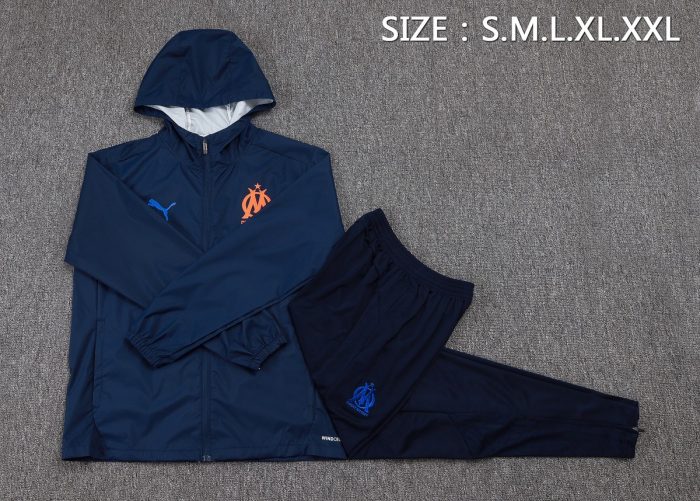 Olympique de Marseille 24-25 Blue Windbreaker - 图片 2