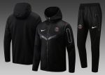 Nike Paris Saint-Germain 22/23 Black Long Zip Jacket with Hood
