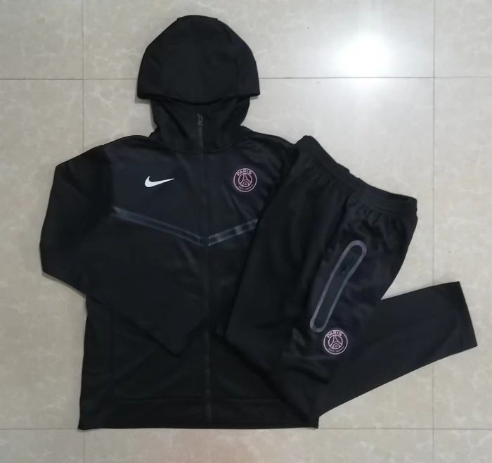 Nike Paris Saint-Germain 22/23 Black Long Zip Jacket with Hood - 图片 9