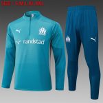 Olympique de Marseille 24-25 Player Version Half-Zip Jacket Blue Lake Blue