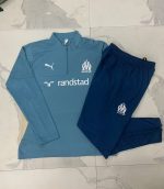Olympique de Marseille 24-25 Player Version Half-Zip Jacket Blue Lake Blue - 图片 9