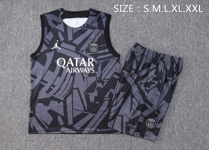 PSG 23/24 Jordan Vest Black Grey - 图片 2