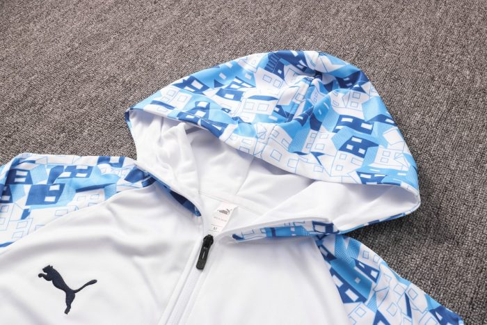 Olympique de Marseille 2021 Long Zip Jacket White - 图片 7