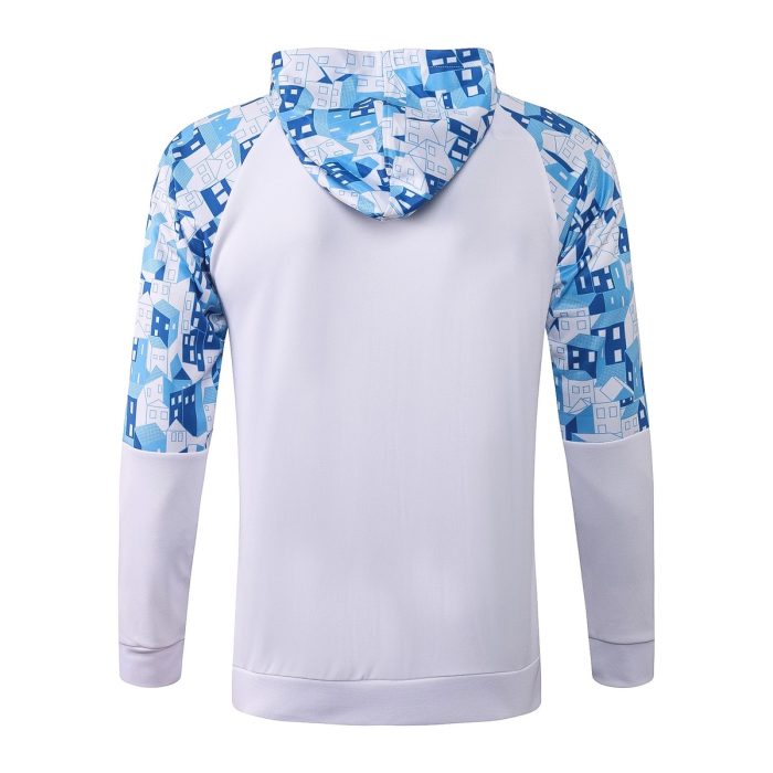 Olympique de Marseille 2021 Long Zip Jacket White - 图片 8
