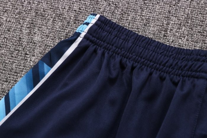 Olympique de Marseille 22/23 Training Short Sleeve Set in Royal Blue with Printed Logo - 图片 2