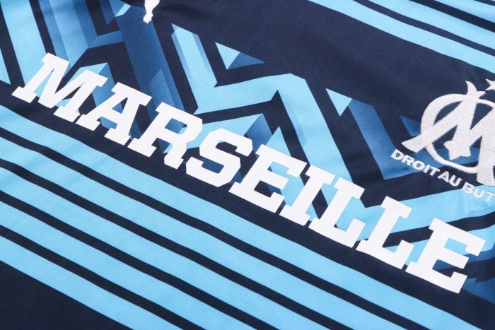 Olympique de Marseille 22/23 Training Short Sleeve Set in Royal Blue with Printed Logo - 图片 7