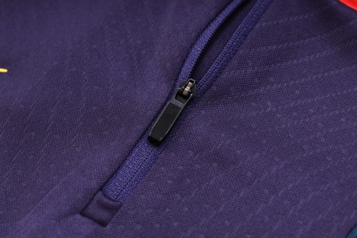 PSG 23-24 Half-Zip Jacket Dark Purple - 图片 6