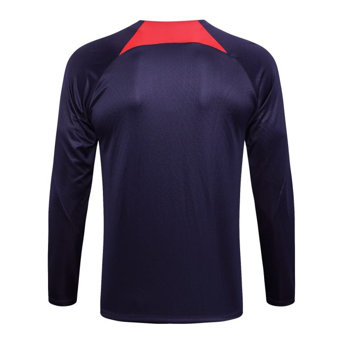PSG 23-24 Half-Zip Jacket Dark Purple - 图片 8