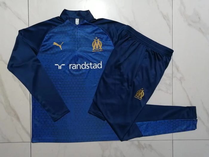 Olympique de Marseille 23-24 Half Zip Jacket Blue - 图片 9