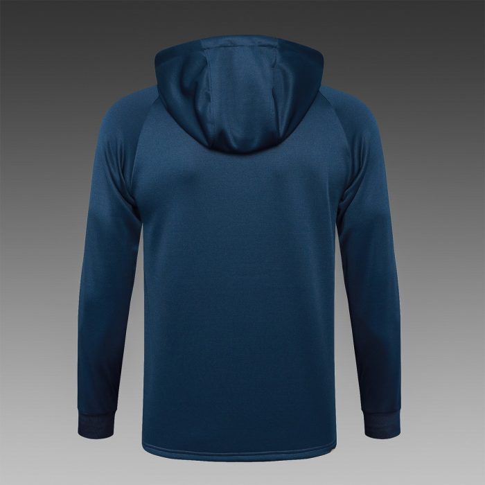 PSG 23-24 Half-Zip Hoodie Navy Blue - 图片 8