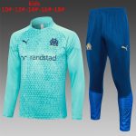 Olympique de Marseille 23-24 Half-Zip Jacket Kids Lake Blue - 图片 2