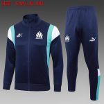 Olympique de Marseille 23-24 Training Jacket Blue with White Shoulder