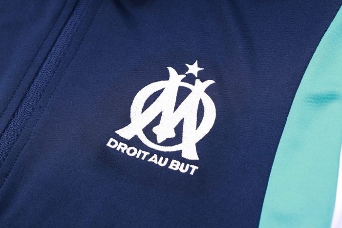 Olympique de Marseille 23-24 Training Jacket Blue with White Shoulder - 图片 6