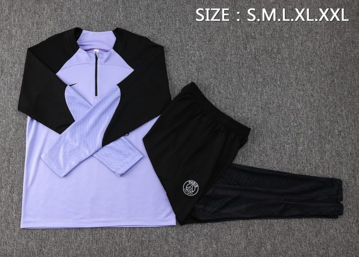 PSG 23-24 Half-Zip Jacket Light Purple - 图片 2