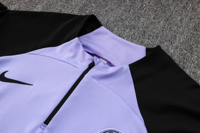 PSG 23-24 Half-Zip Jacket Light Purple - 图片 6