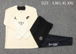 PSG 23-24 Jordan Half-Zip Jacket Beige - 图片 2