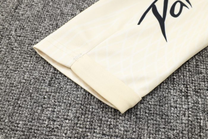 PSG 23-24 Jordan Half-Zip Jacket Beige - 图片 4