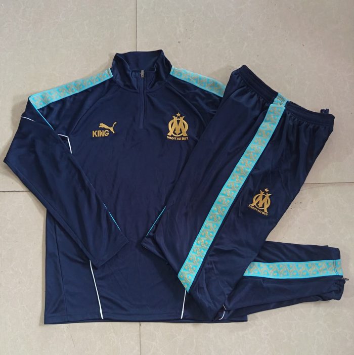 Olympique de Marseille 2025/26 Half Zip Jacket - Blue - 图片 9