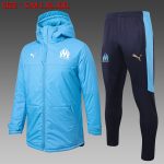 Olympique de Marseille 2021 Light Blue Cotton Jacket