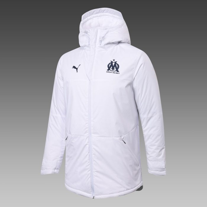 2021 Olympique de Marseille White Cotton Jacket - 图片 3