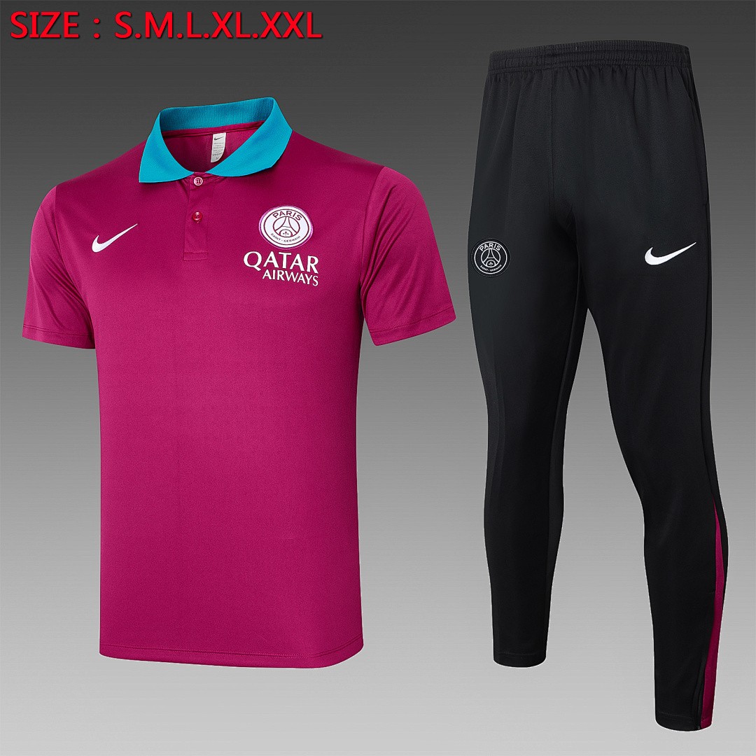 Paris Saint-Germain 24-25 Purple Red Polo Shirt