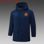 Olympique de Marseille 24/25 Navy Blue Cotton Jacket (Orange Badge)