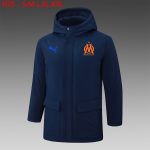Olympique de Marseille 24/25 Navy Blue Cotton Jacket (Orange Badge) - 图片 2