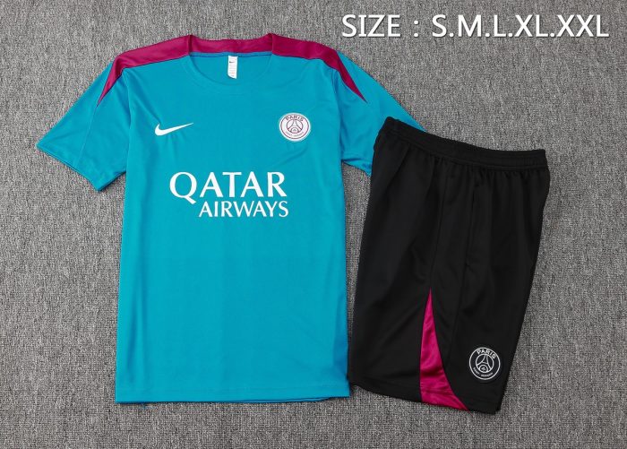 Paris Saint-Germain 24-25 Light Blue Short Sleeve Training Shirt - 图片 2