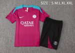 Paris Saint-Germain 24-25 Purple Red Short Sleeve Training Shirt - 图片 2