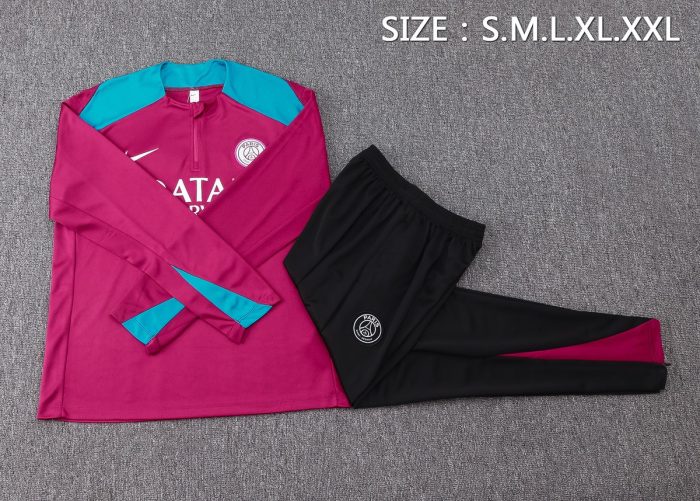 Paris Saint-Germain 24-25 Half-Zip Jacket Purple Red - 图片 2