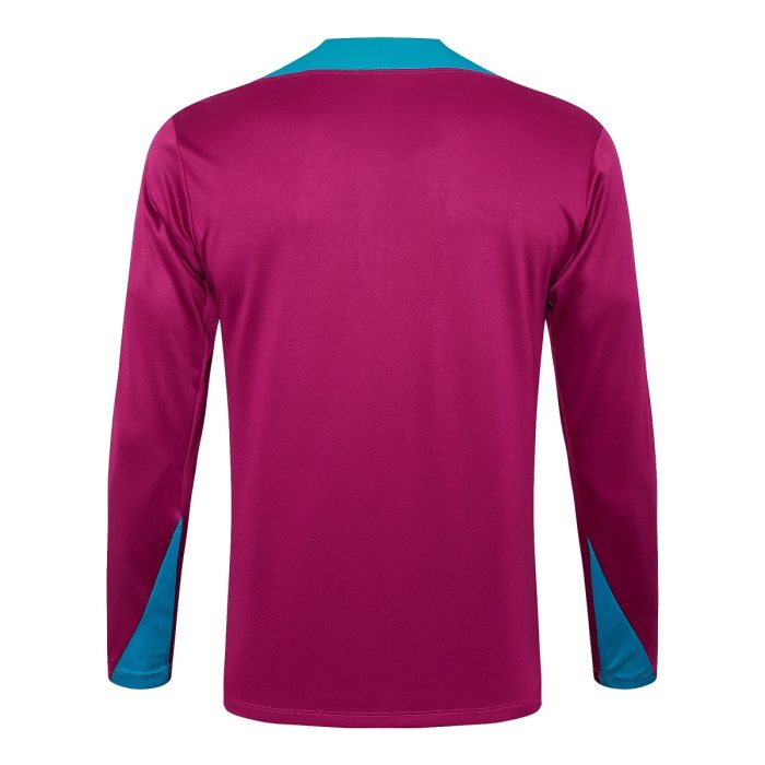 Paris Saint-Germain 24-25 Half-Zip Jacket Purple Red - 图片 7