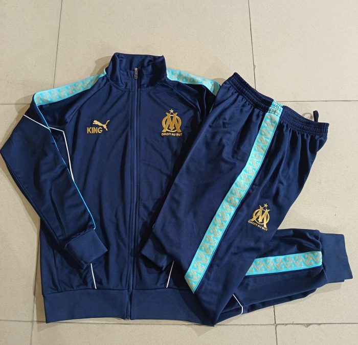 Olympique de Marseille 25/26 Long Zipper Jacket - Blue - 图片 9