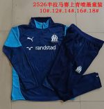 Olympique de Marseille Children's Half-Zip Jacket Blue Spray Print - 图片 3