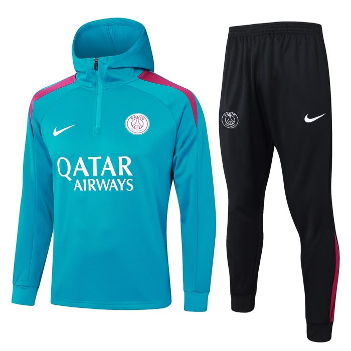 PSG 24-25 Half-Zip Hoodie Paris Blue - 图片 8