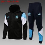 Olympique de Marseille 21/22 Long Zip Jacket Black