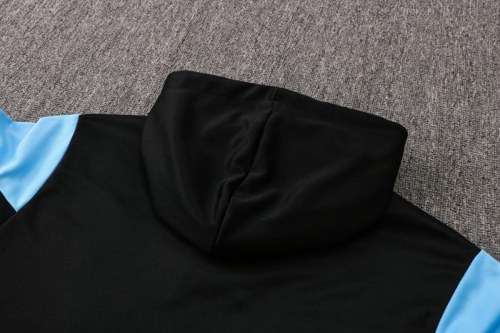 Olympique de Marseille 21/22 Long Zip Jacket Black - 图片 5