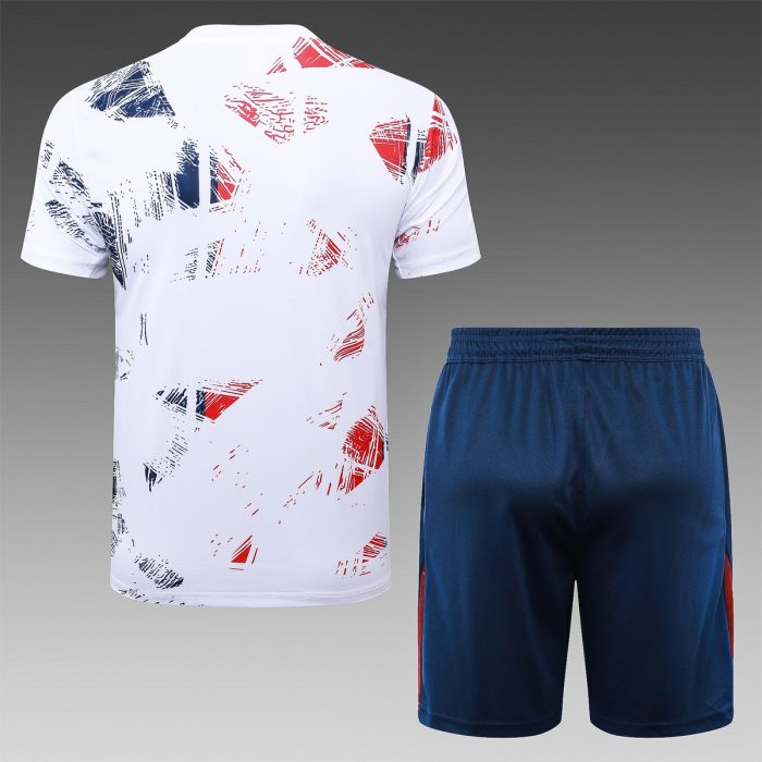PSG 24-25 White Splatter Short Sleeve Training Shirt - 图片 2
