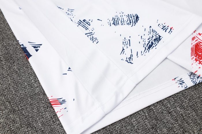 PSG 24-25 White Splatter Short Sleeve Training Shirt - 图片 6
