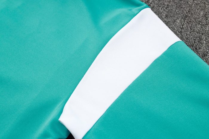 Olympique de Marseille 23-24 Long Sleeve Training Jersey Lake Blue with White and Royal Blue Shoulder - 图片 3