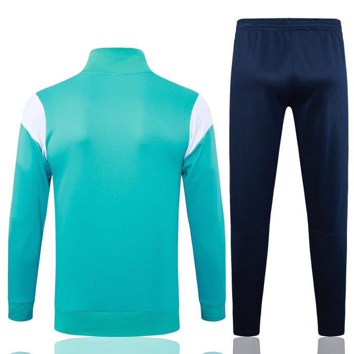 Olympique de Marseille 23-24 Long Sleeve Training Jersey Lake Blue with White and Royal Blue Shoulder - 图片 7