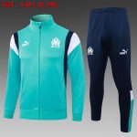 Olympique de Marseille 23-24 Long Sleeve Training Jersey Lake Blue with White and Royal Blue Shoulder - 图片 8