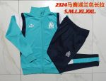 Olympique de Marseille 23-24 Long Sleeve Training Jersey Lake Blue with White and Royal Blue Shoulder - 图片 9