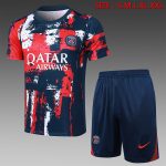 Paris Saint-Germain 24-25 Short Sleeve Training Shirt Blue Splatter