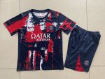 Paris Saint-Germain 24-25 Short Sleeve Training Shirt Blue Splatter - 图片 9