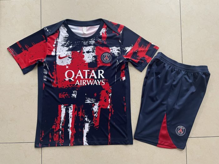 Paris Saint-Germain 24-25 Short Sleeve Training Shirt Blue Splatter - 图片 9
