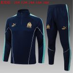 Olympique de Marseille Children's Half-Zip Jacket - Blue
