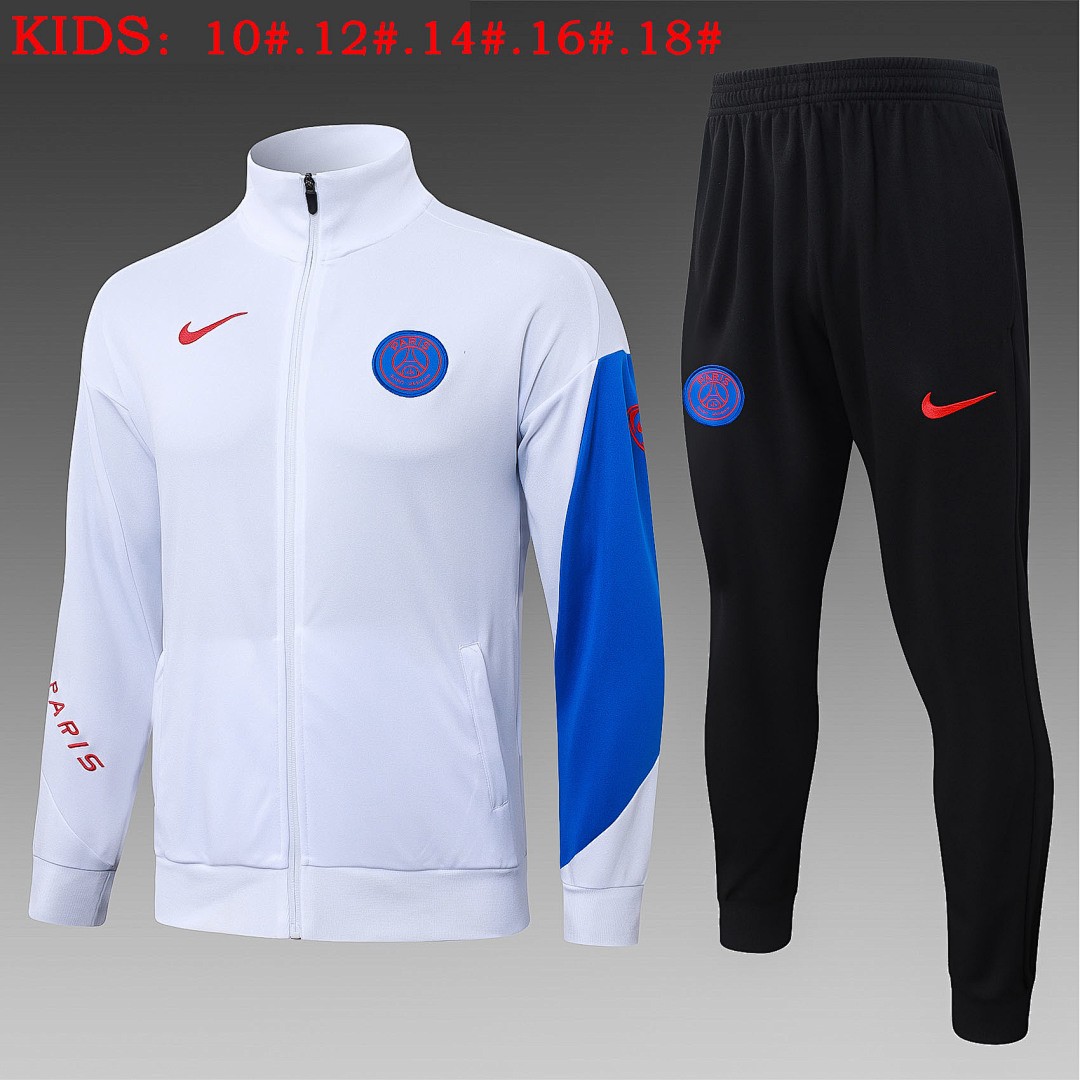 Paris Saint-Germain White Kids Training Suit
