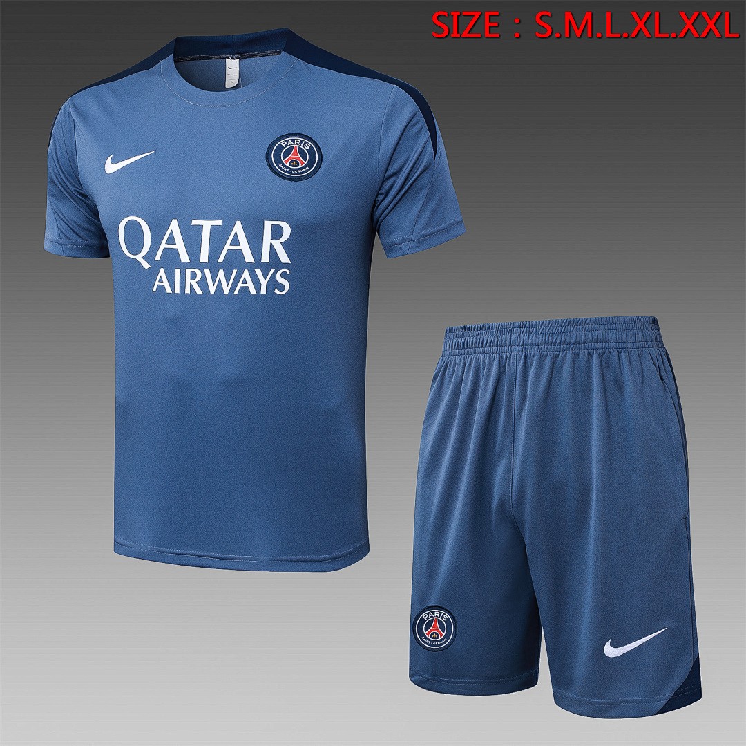 Paris Saint-Germain Light Gray Short Sleeve Training Shirt